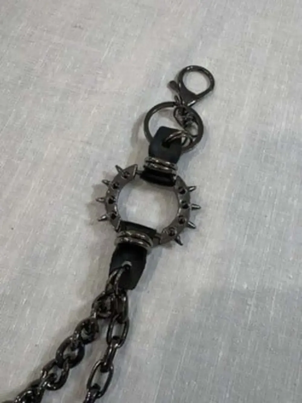 Punk Trousers Chains for Pants Or Purse Chain  Chain with Black Metal Detail